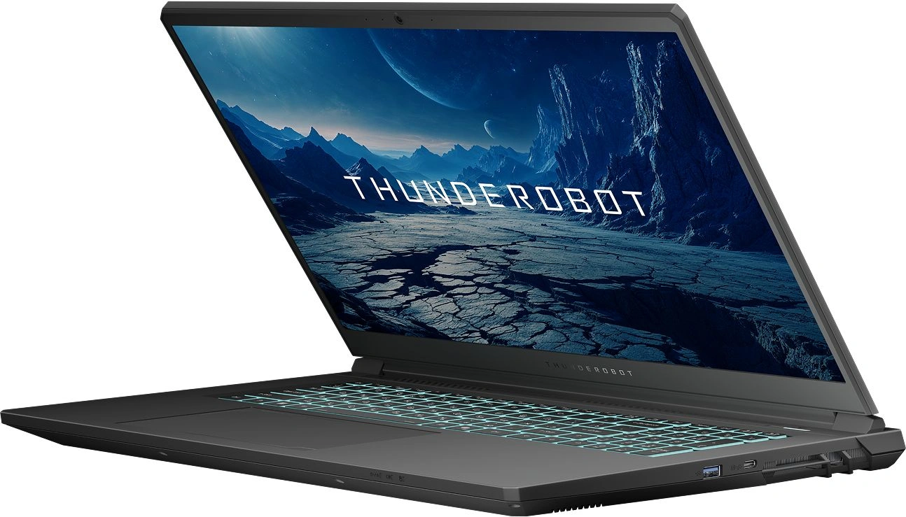 Ноутбук Thunderobot Range 17 G2A Evo Ryzen 7 H255 16Gb SSD1Tb NVIDIA GeForce RTX5050 8Gb 17.3" IPS FHD (1920x1080) Windows 11 Pro black WiFi BT Cam (JT009U00QRU) — миниатюра 4