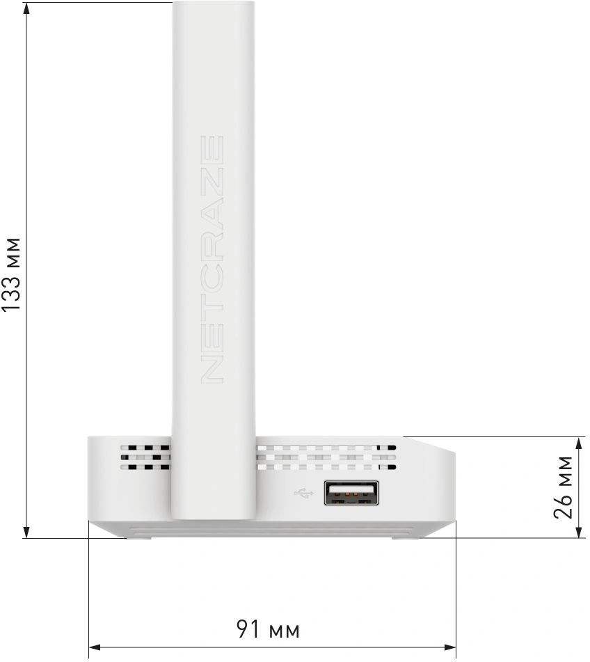 Роутер беспроводной Keenetic Netcraze Launcher (NC-1221) N300 10/100BASE-TX/4G ready белый — миниатюра 5