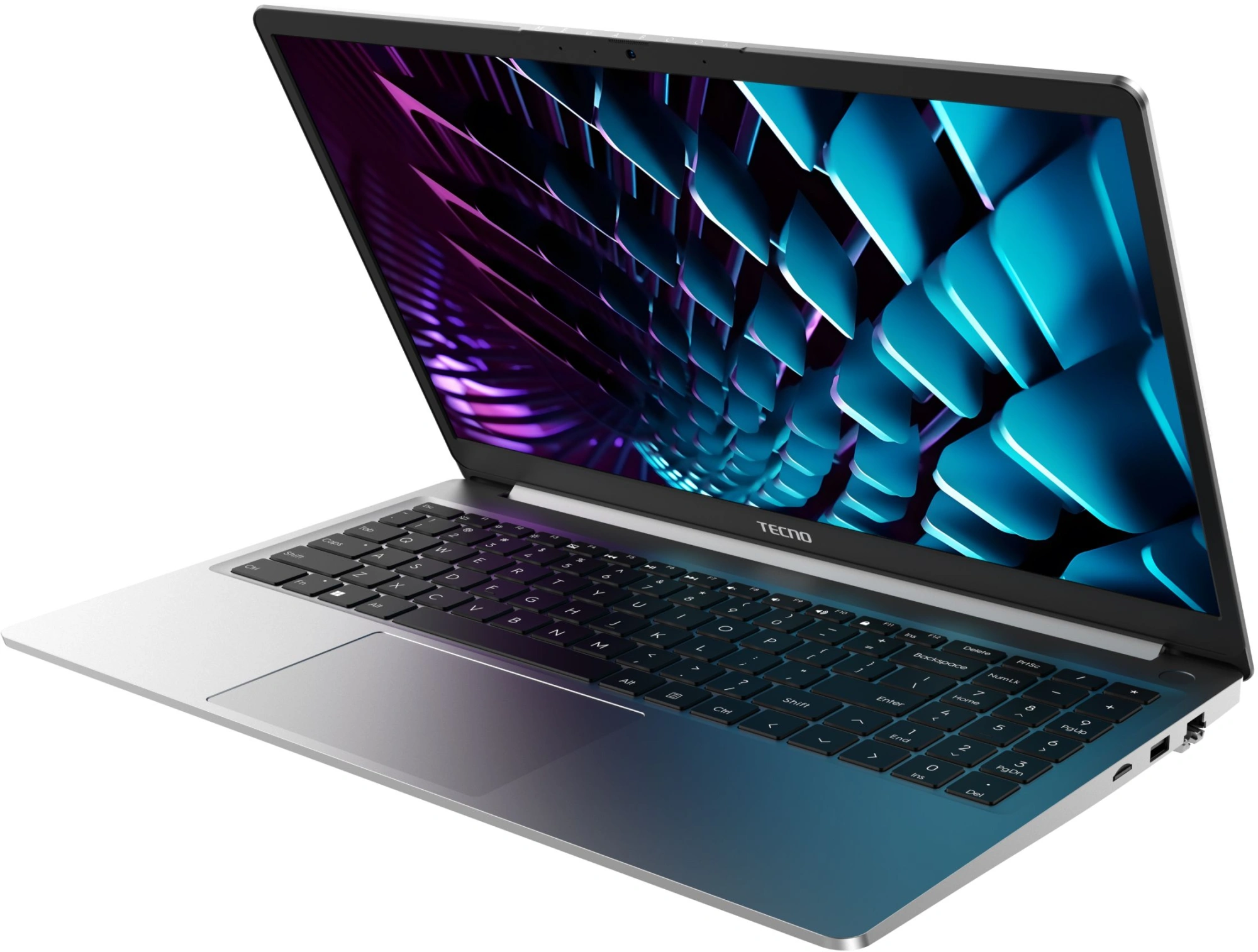 Ноутбук Tecno MegaBook K15SFA Ryzen 5 7535HS 8Gb SSD512Gb AMD Radeon 660M 15.6" IPS FHD (1920x1080) Windows 11 Home silver WiFi BT Cam 6060mAh (71005000541) — миниатюра 2