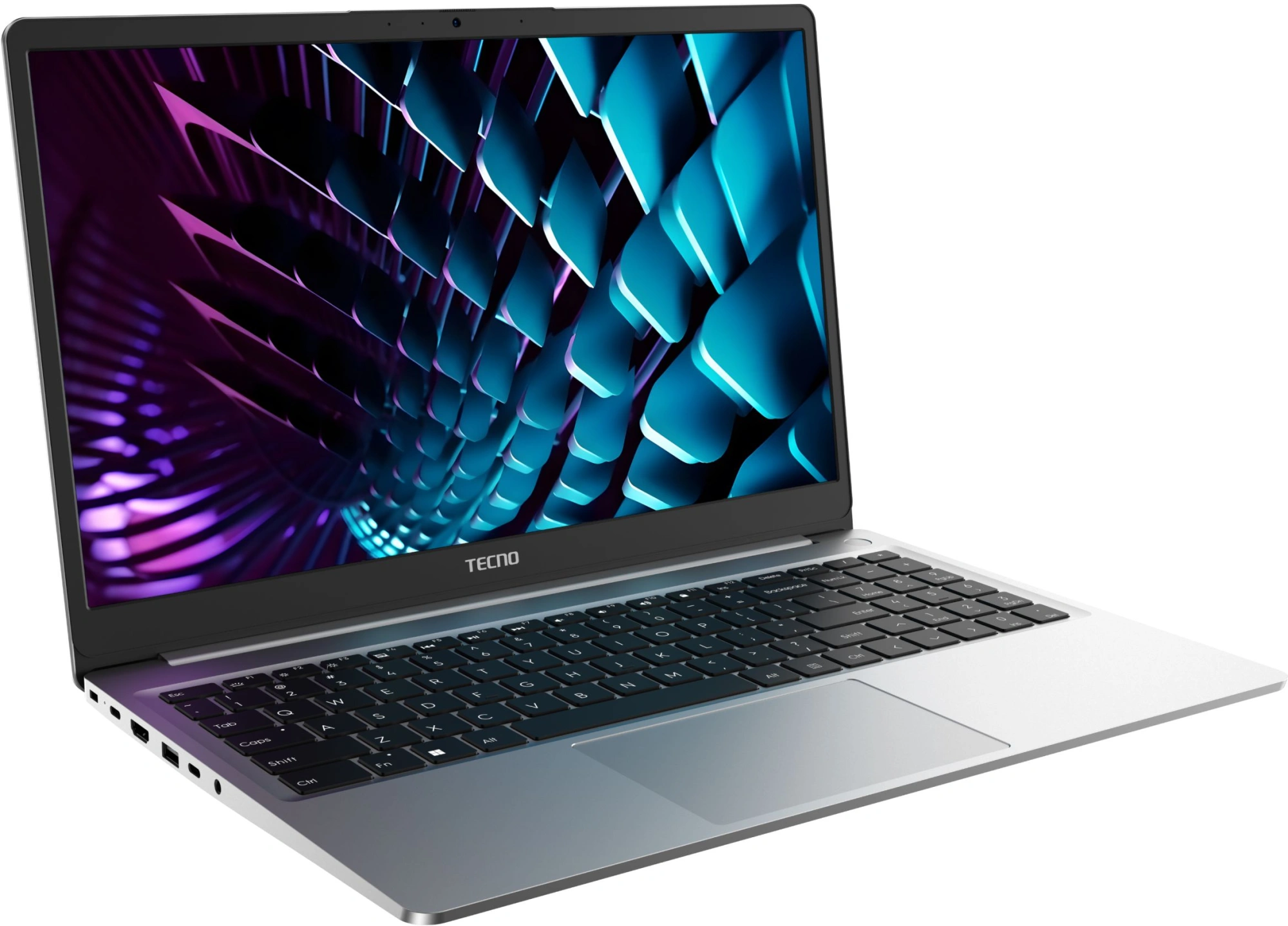 Ноутбук Tecno MegaBook K15SFA Ryzen 5 7535HS 8Gb SSD512Gb AMD Radeon 660M 15.6" IPS FHD (1920x1080) Windows 11 Home silver WiFi BT Cam 6060mAh (71005000541) — миниатюра 3