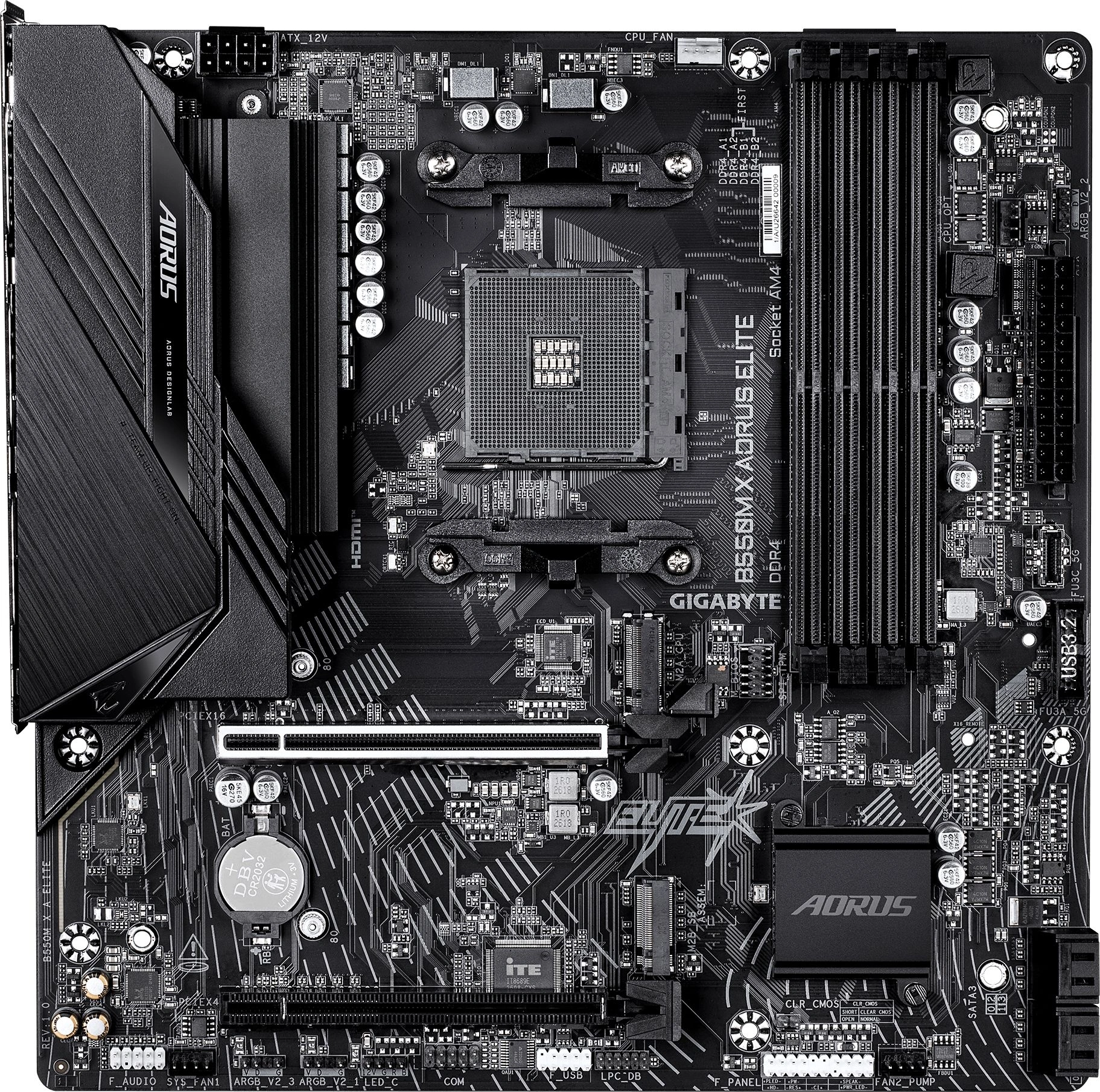 Материнская плата Gigabyte B550M X A ELITE Soc-AM4 AMD B550 4xDDR4 mATX AC`97 8ch(7.1) 2.5Gg RAID+HDMI+DP — миниатюра 3