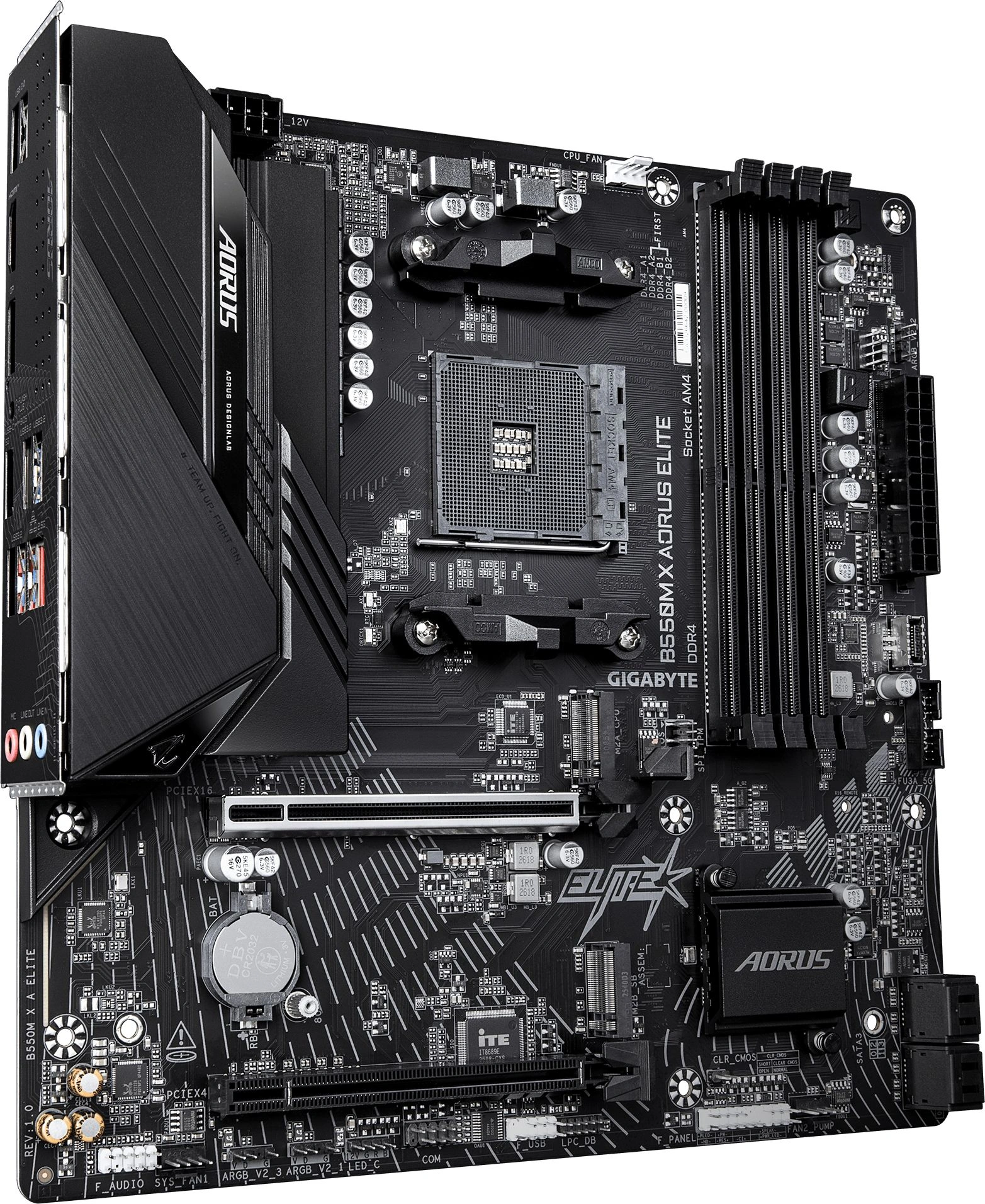 Материнская плата Gigabyte B550M X A ELITE Soc-AM4 AMD B550 4xDDR4 mATX AC`97 8ch(7.1) 2.5Gg RAID+HDMI+DP — миниатюра 4