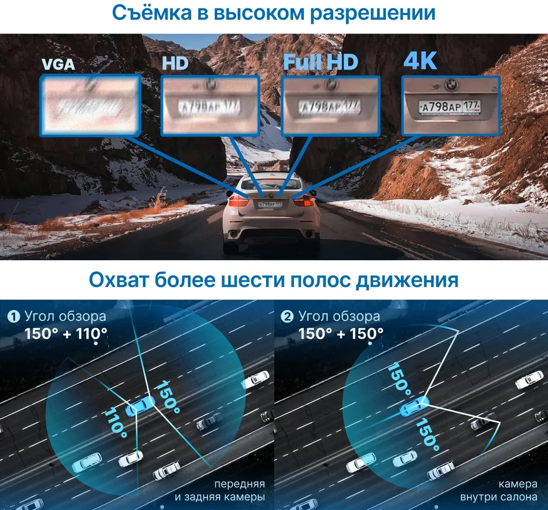 Видеорегистратор TrendVision Proof 360 GPS Ultra черный 2Mpix 2160x3840 2160p 150гр. GPS SigmaStar SSC8838G — миниатюра 9