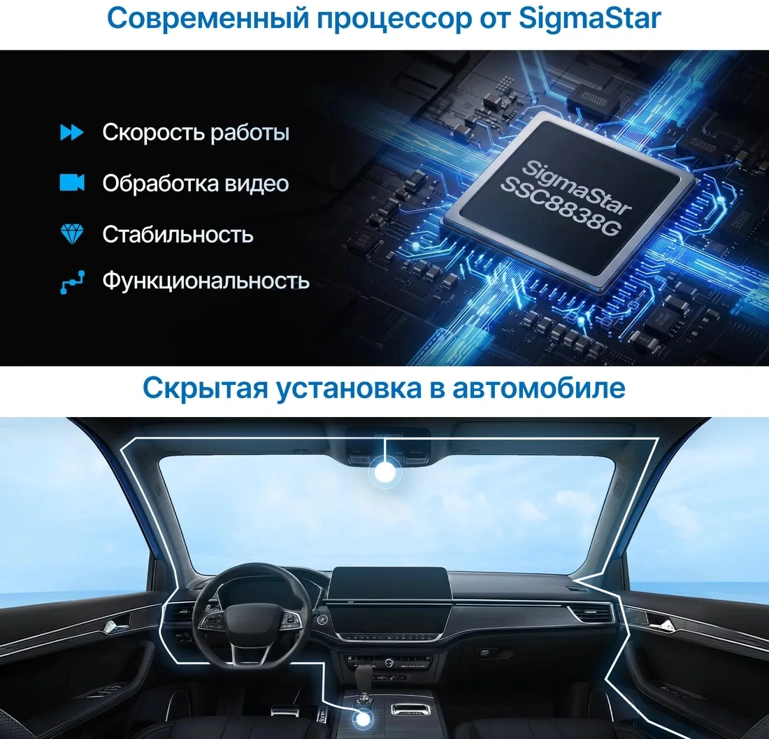 Видеорегистратор TrendVision Proof 360 GPS Ultra черный 2Mpix 2160x3840 2160p 150гр. GPS SigmaStar SSC8838G — миниатюра 12