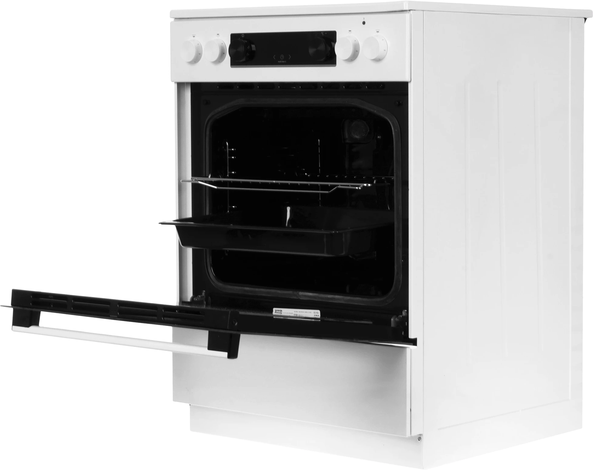 Плита Электрическая Gorenje GEC6C40WG белый стеклокерамика (без крышки) — миниатюра 5