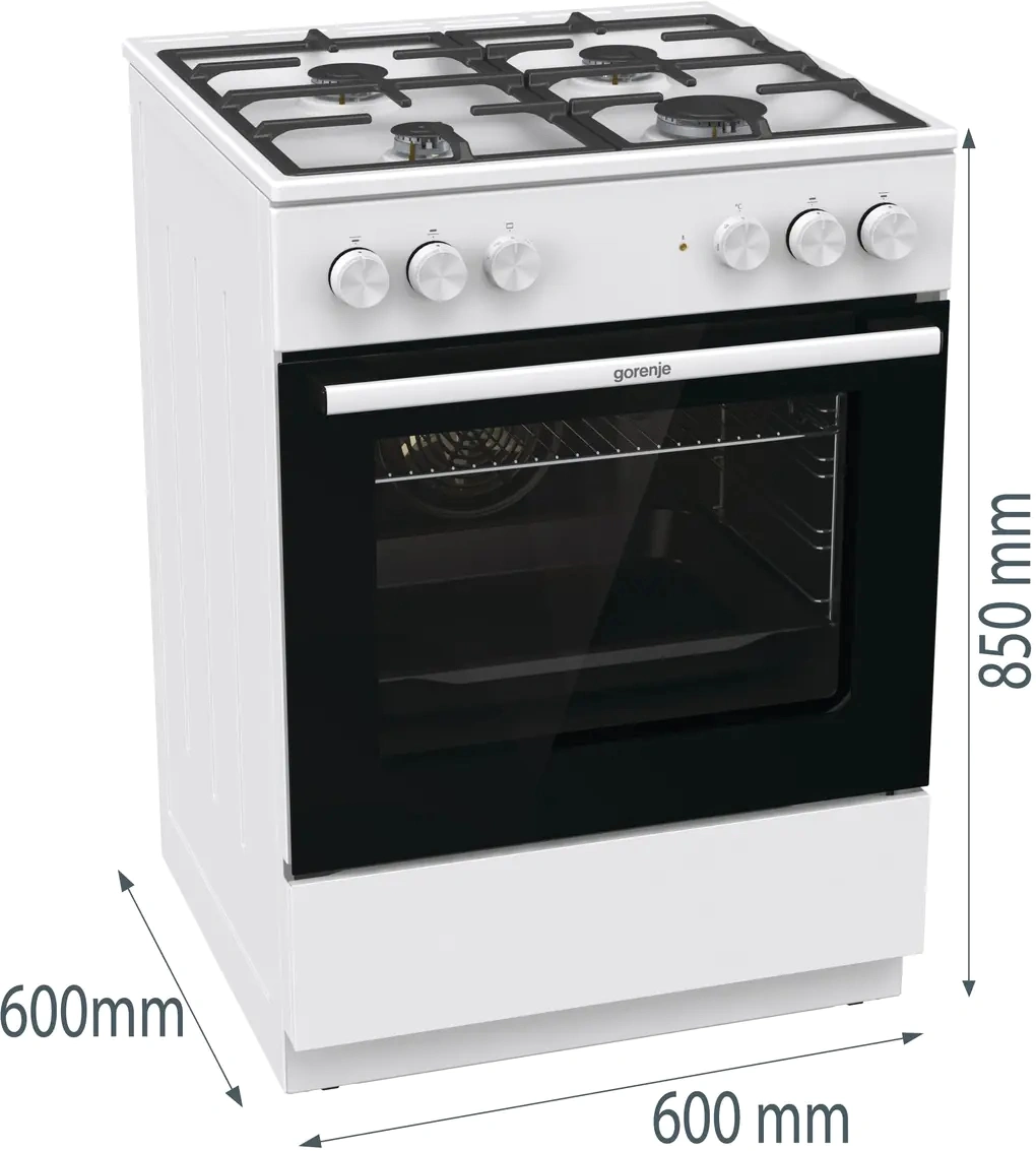 Плита Комбинированная Gorenje GK6A40WFFM белый (без крышки) реш.чугун — миниатюра 8