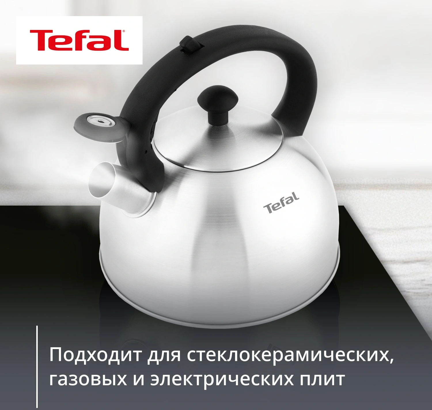 Чайник металлический Tefal Wawe N4210117 2.5л. серебристый (3110602015) — миниатюра 4