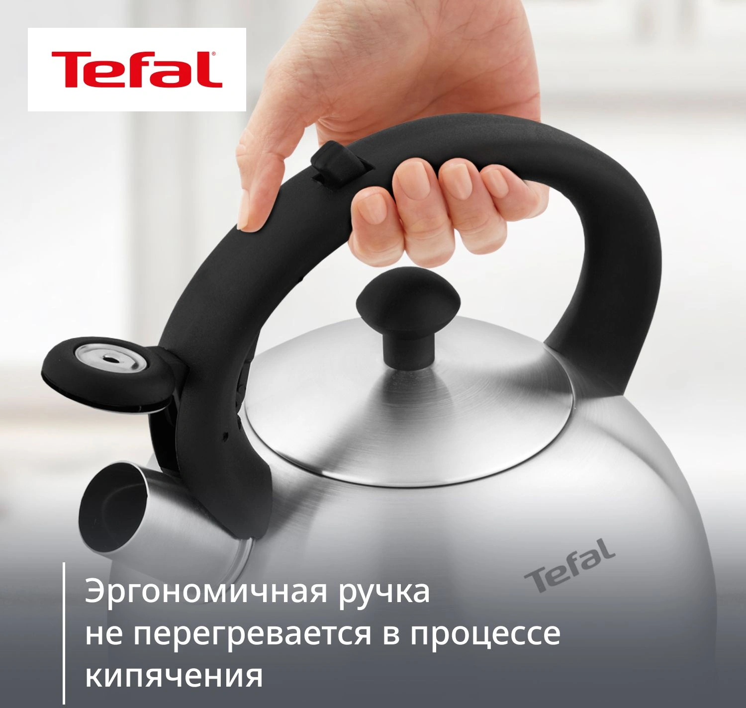 Чайник металлический Tefal Wawe N4210117 2.5л. серебристый (3110602015) — миниатюра 5