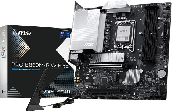 Материнская плата MSI PRO B860M-P WIFI6E Soc-1851 Intel B860 4xDDR5 mATX AC`97 8ch(7.1) 2.5Gg RAID+VGA+HDMI+DP — миниатюра 4