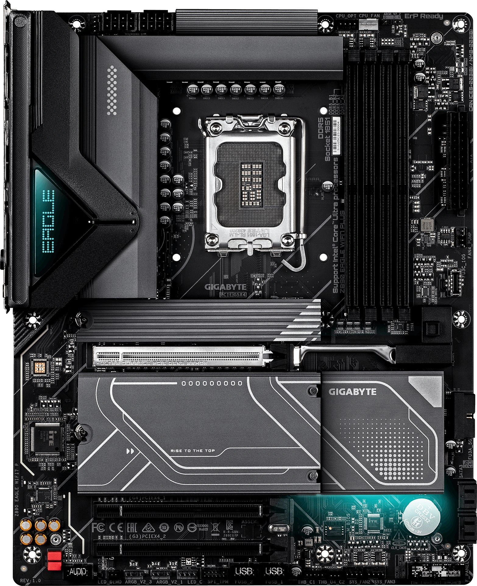 Материнская плата Gigabyte Z890 EAGLE WIFI7 PLUS Soc-1851 Intel Z890 ATX AC`97 8ch(7.1) 2.5Gg RAID+DP — миниатюра 3