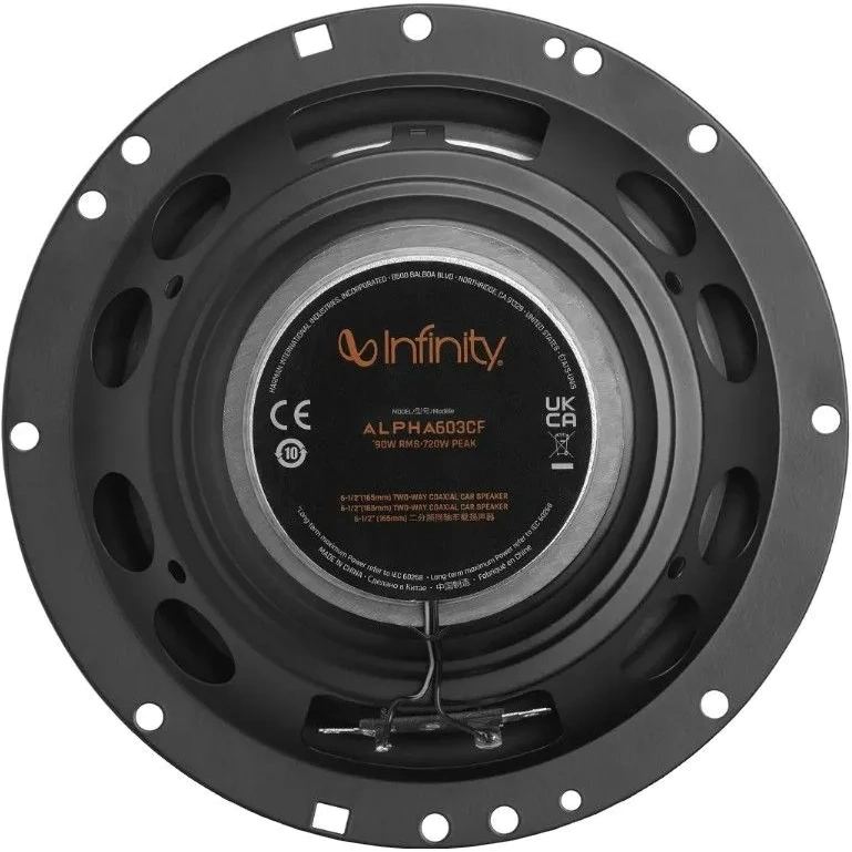 Колонки автомобильные Infinity Alpha 603CF (без решетки) 720Вт 90дБ 4Ом 16.5см (6 1/2дюйм) (ком.:4кол.) компонентные двухполосные — миниатюра 2
