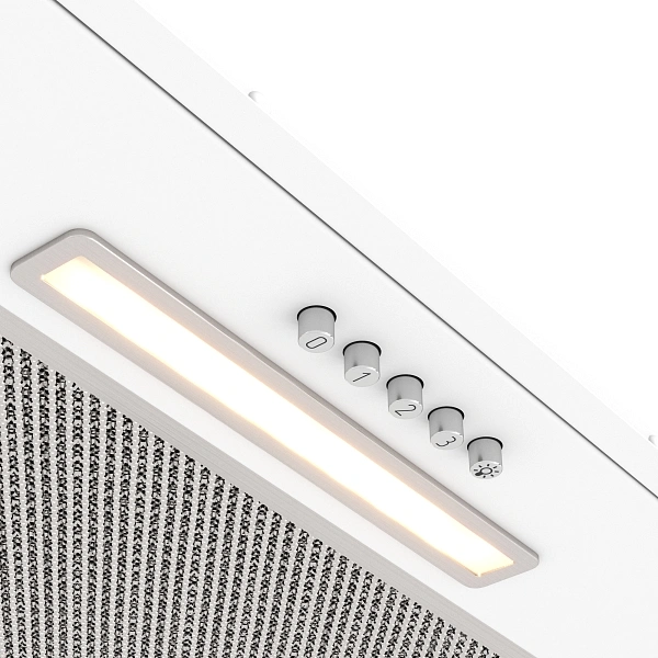 Вытяжка встраиваемая Elikor Cube Basic 60П-630-К3Д белый управление: кнопочное (1 мотор) — миниатюра 7