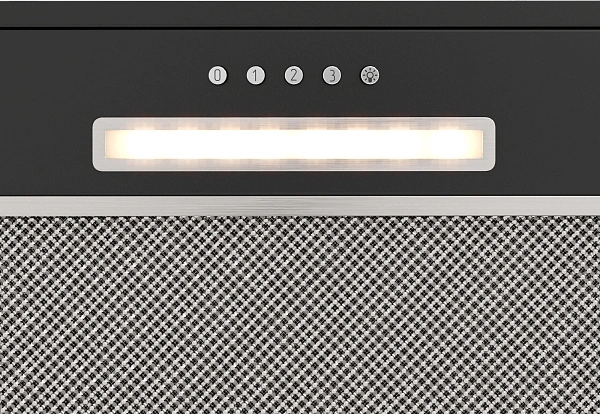 Вытяжка встраиваемая Elikor Cube Basic 60П-630-К3Д черный управление: кнопочное (1 мотор) — миниатюра 2