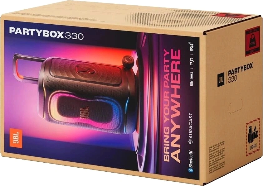 Минисистема Hi-Fi JBL Partybox Stage 330 черный 280Вт USB BT — миниатюра 2