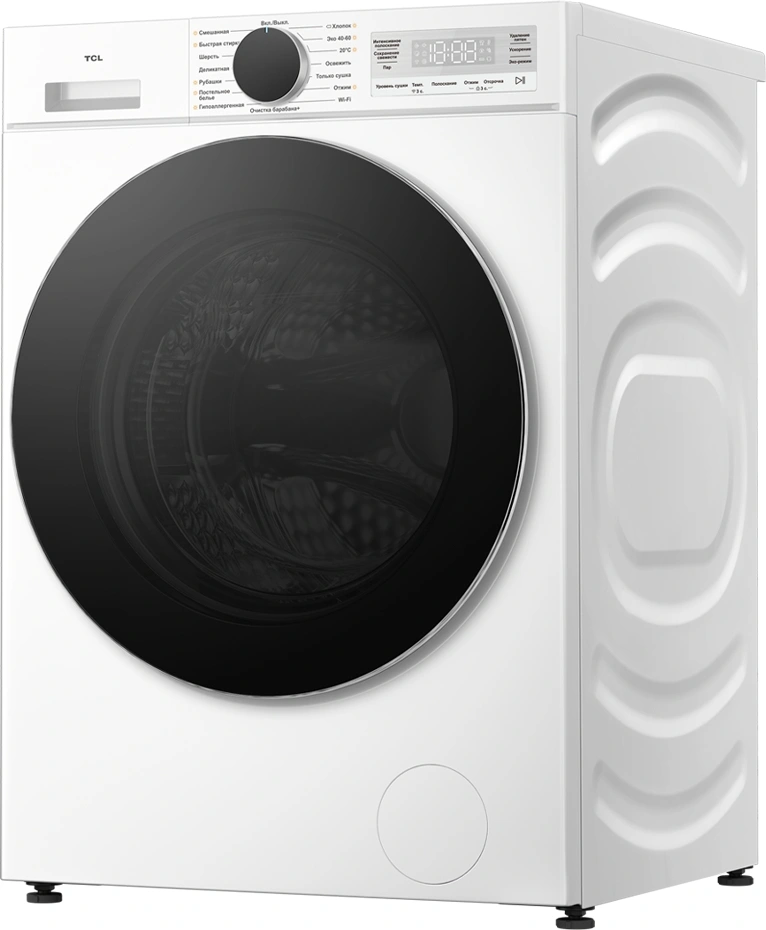 Стиральная машина TCL WD1012S35DW класс: A+++ загр.фронтальная макс.:10кг (с сушкой) белый инвертор — миниатюра 2