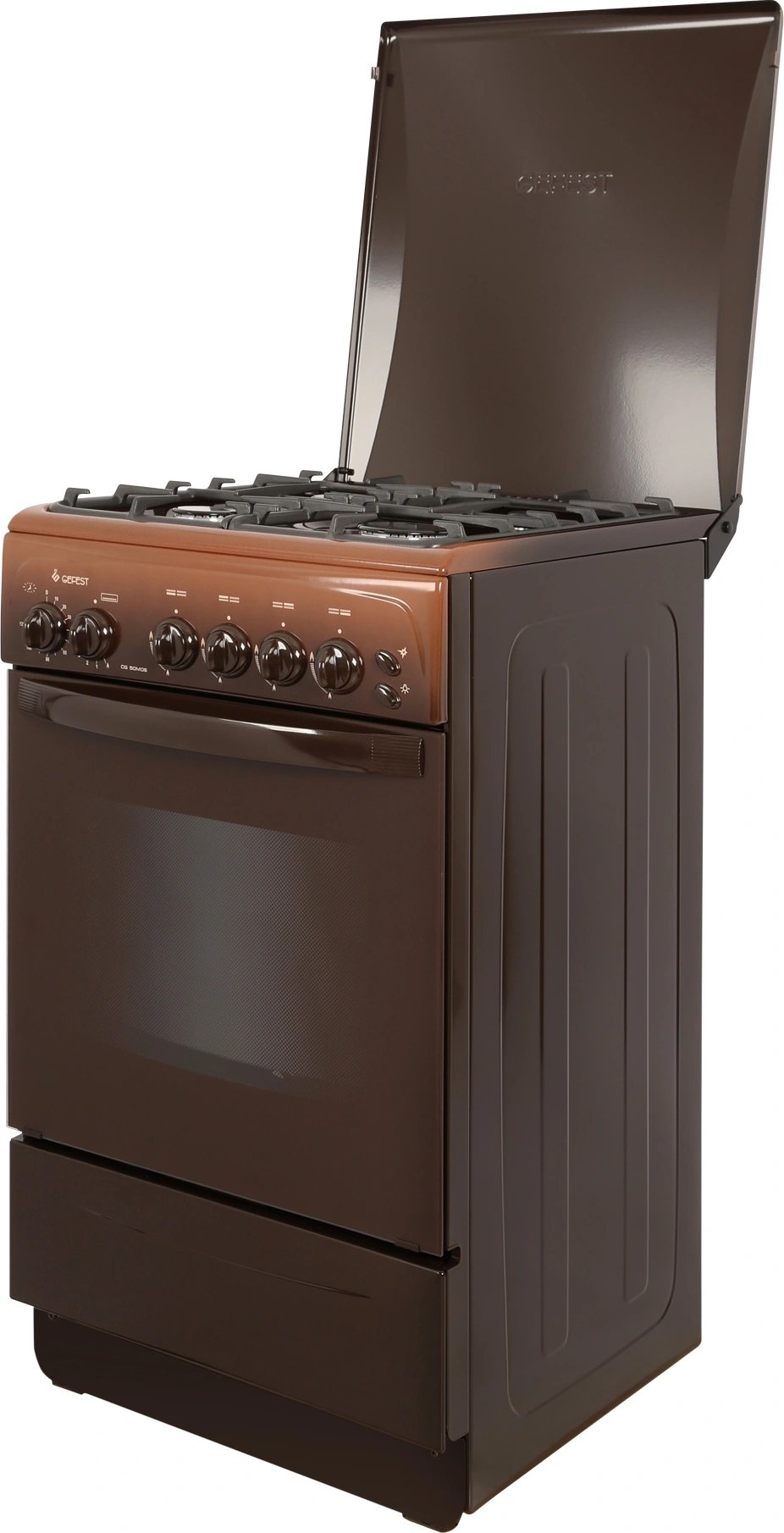 Плита Газовая Gefest CG 50М06 К19 коричневый (металлическая крышка) реш.чугун — миниатюра 2