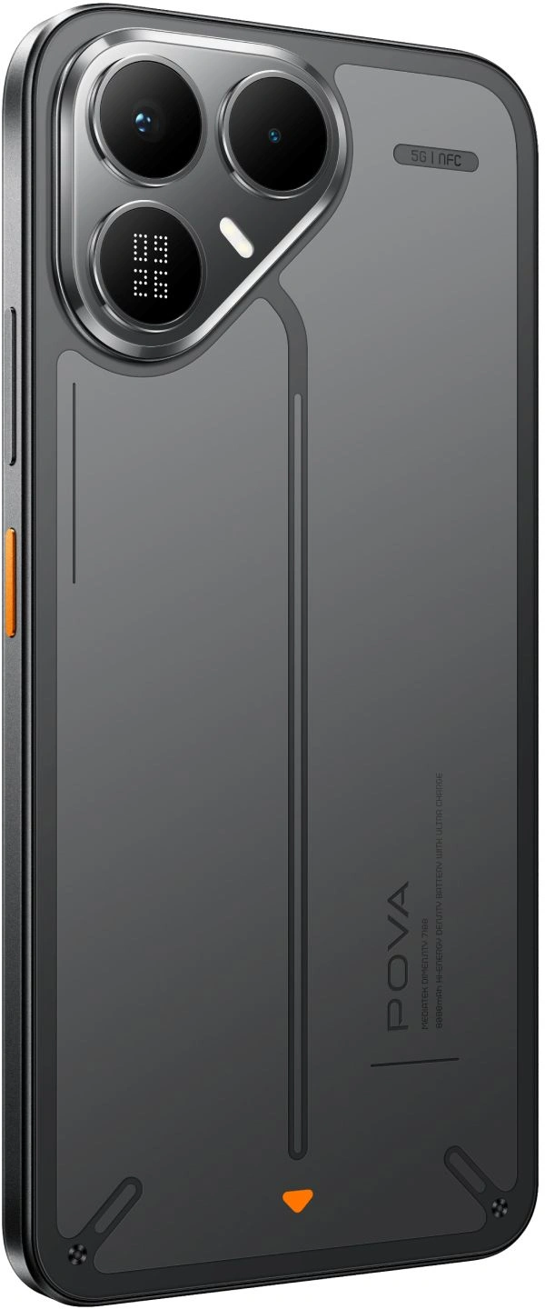 Смартфон Tecno Pova 8 5G 128Gb 8Gb черный моноблок 3G 4G 2Sim 6.76" 1080x2344 Android 16 50Mpix 802.11 a/b/g/n/ac NFC GPS GSM900/1800 Protect — миниатюра 8