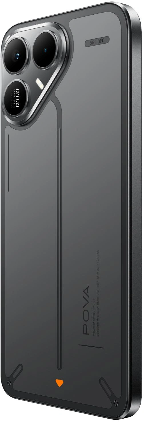 Смартфон Tecno Pova 8 5G 128Gb 8Gb черный моноблок 3G 4G 2Sim 6.76" 1080x2344 Android 16 50Mpix 802.11 a/b/g/n/ac NFC GPS GSM900/1800 Protect — миниатюра 9