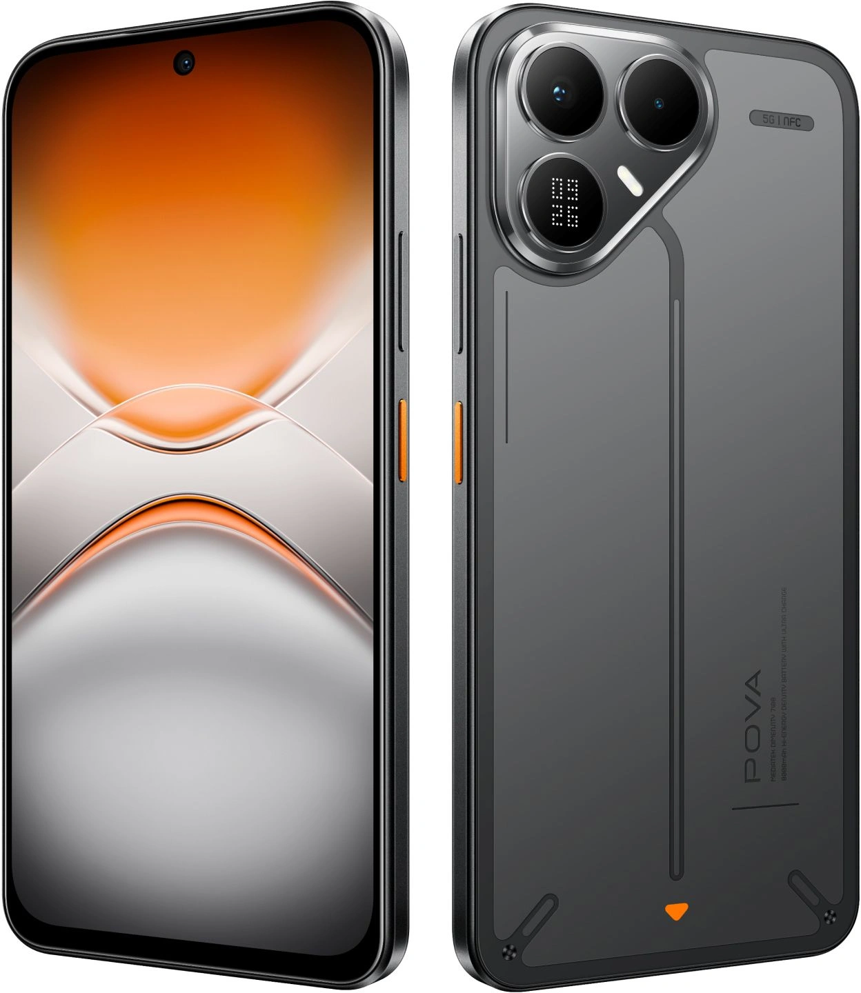 Смартфон Tecno Pova 8 5G 128Gb 8Gb черный моноблок 3G 4G 2Sim 6.76" 1080x2344 Android 16 50Mpix 802.11 a/b/g/n/ac NFC GPS GSM900/1800 Protect — миниатюра 11