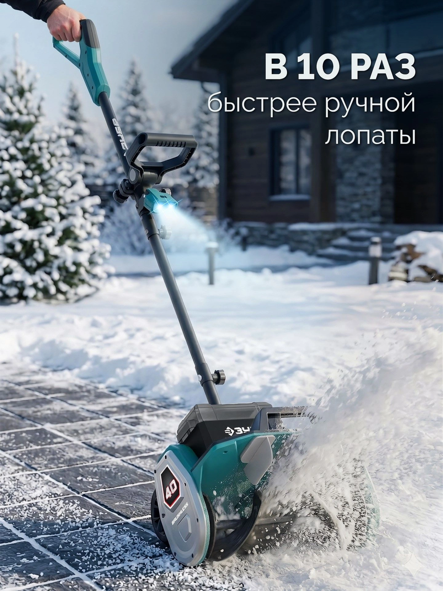 Снегоуборщик электр. Зубр СЛА-40 1.6кВт — миниатюра 16