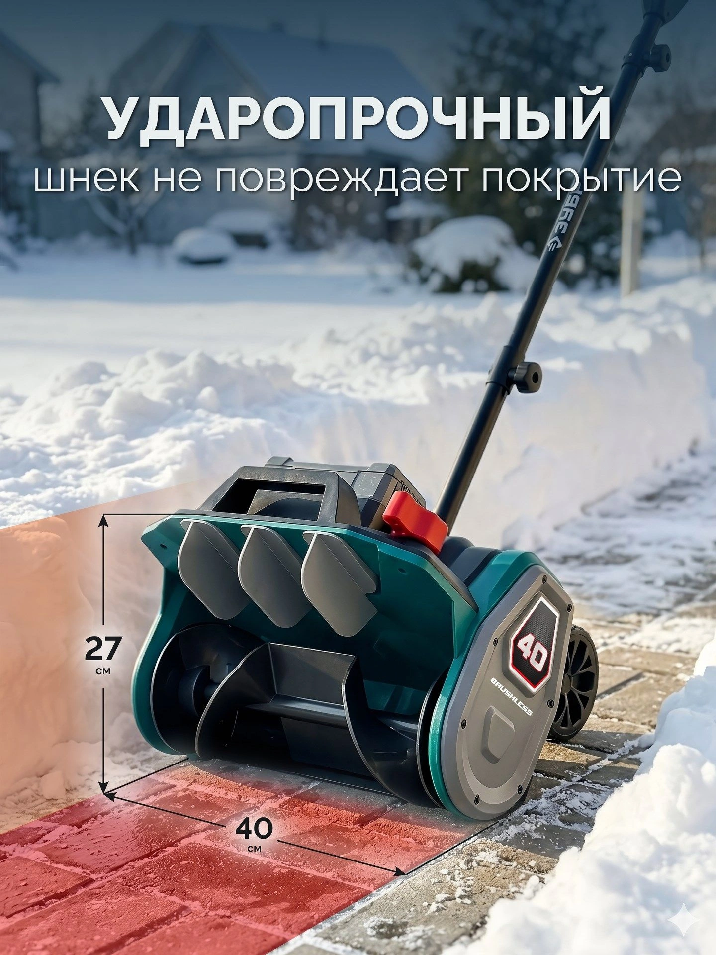 Снегоуборщик электр. Зубр СЛА-40-42 1.6кВт — миниатюра 25