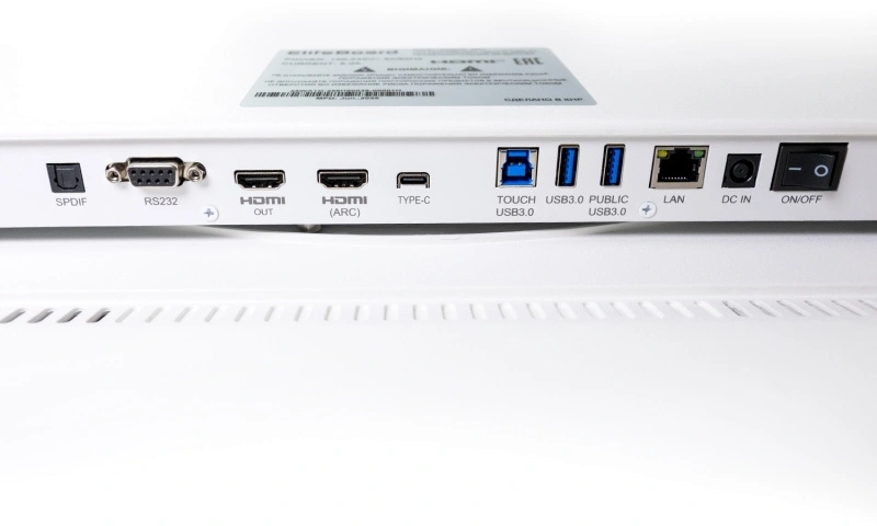 Панель 55" EliteBoard 55C1 белый LED 8ms 16:9 HDMI M/M 1200:1 400cd 178гр/178гр 3840x2160 SPDIF USB 50кг (RUS) — миниатюра 6
