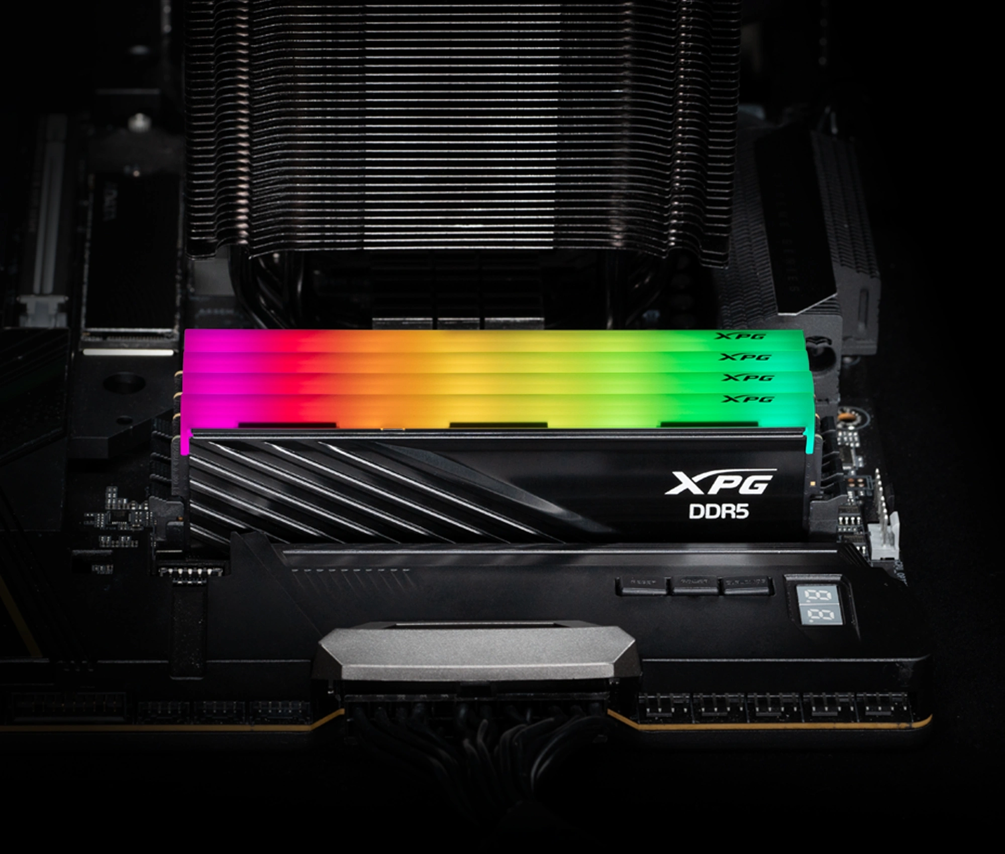 Память DDR5 2x8GB 5600MHz A-Data AX5U5600C468G-DTLABRBK XPG Lancer Blade RGB RTL Gaming PC5-44800 CL46 DIMM UDIMM ECC 288-pin 1.1В kit single rank с радиатором Ret — миниатюра 7