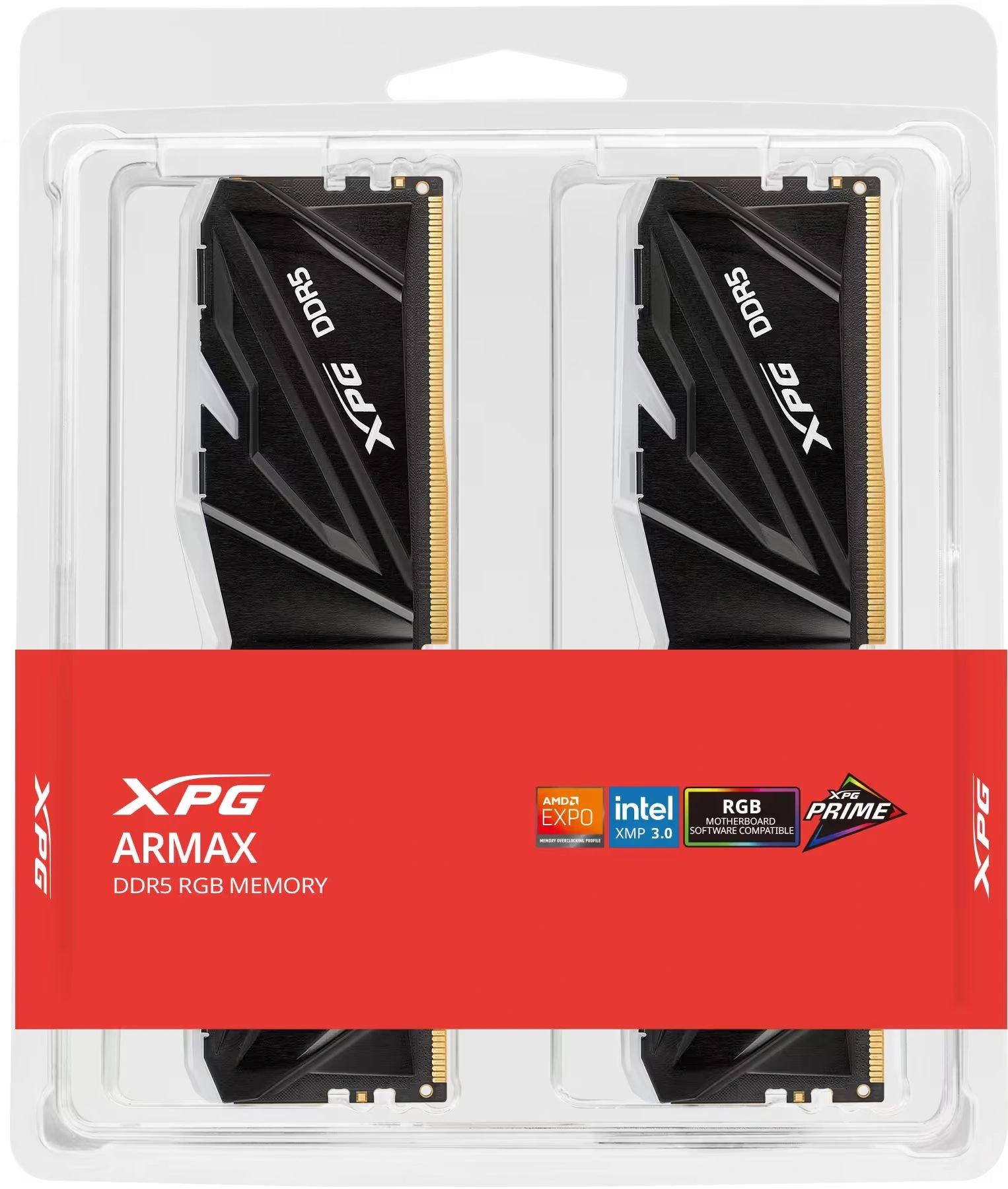 Память DDR5 16GB 5600MHz A-Data AX5U5600C4616G-SAMRBK XPG Armax RGB RTL Gaming PC5-44800 CL46 DIMM UDIMM ECC 288-pin 1.1В kit single rank с радиатором Ret — миниатюра 7