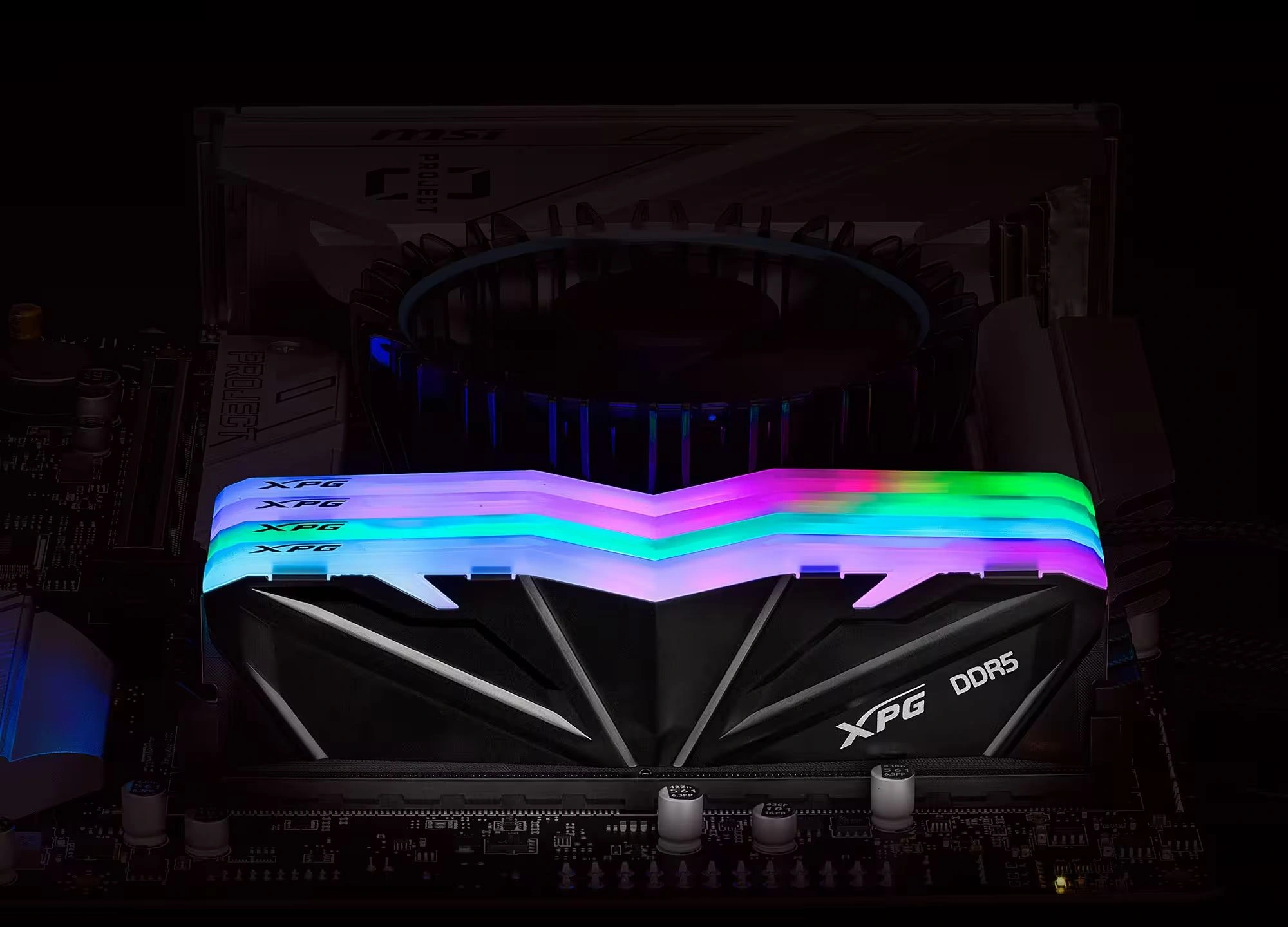 Память DDR5 16GB 5600MHz A-Data AX5U5600C4616G-SAMRBK XPG Armax RGB RTL Gaming PC5-44800 CL46 DIMM UDIMM ECC 288-pin 1.1В kit single rank с радиатором Ret — миниатюра 9