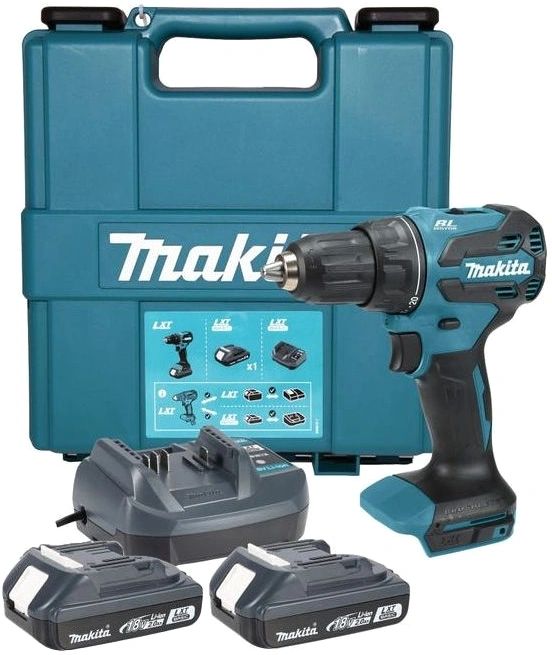 Дрель-шуруповерт Makita DHP490WVE аккум. патрон:быстрозажимной (кейс в комплекте)