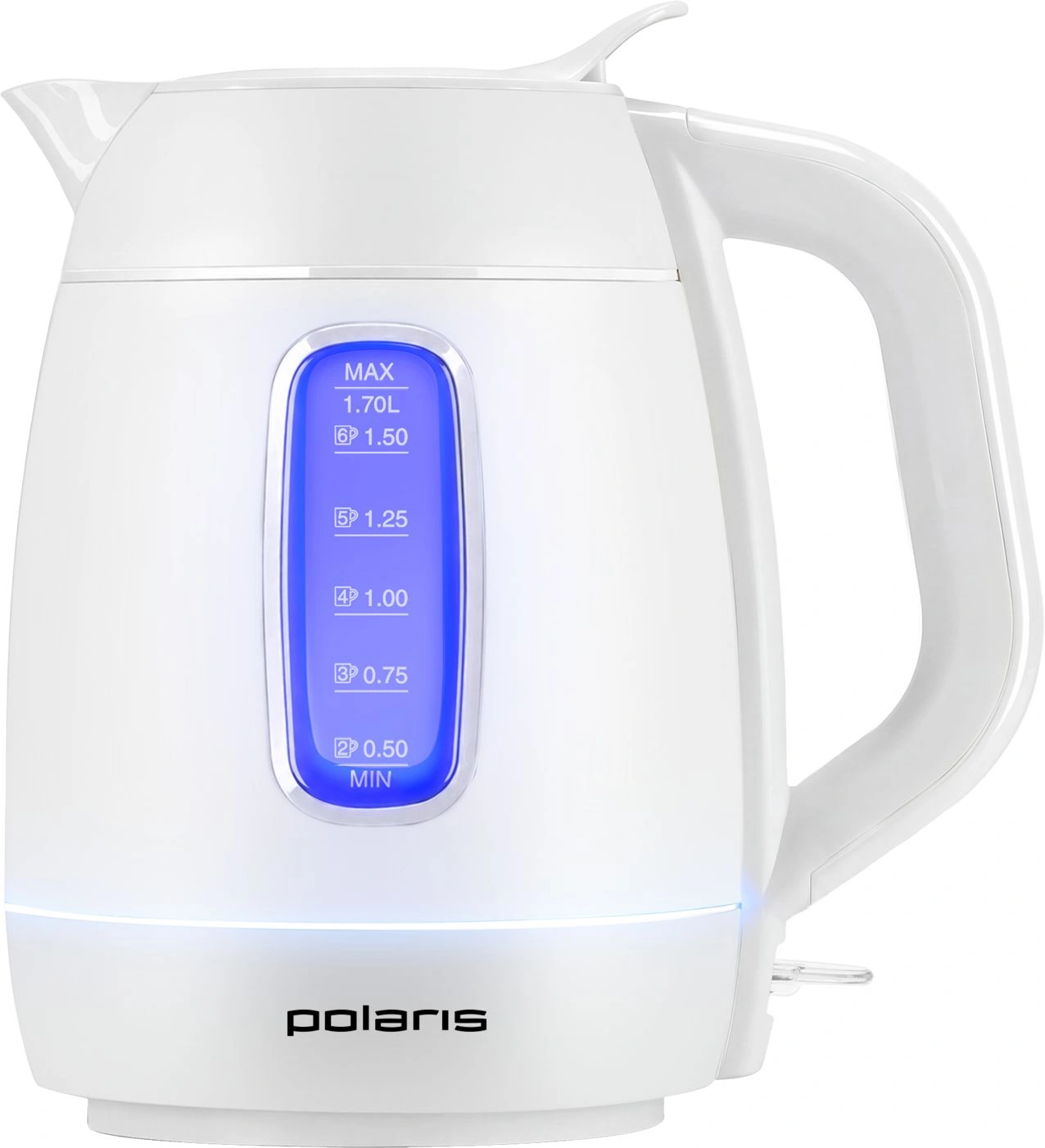 Чайник электрический Polaris PWK 0724DDW 1.7л. 2400Вт белый корпус: пластик — миниатюра 2