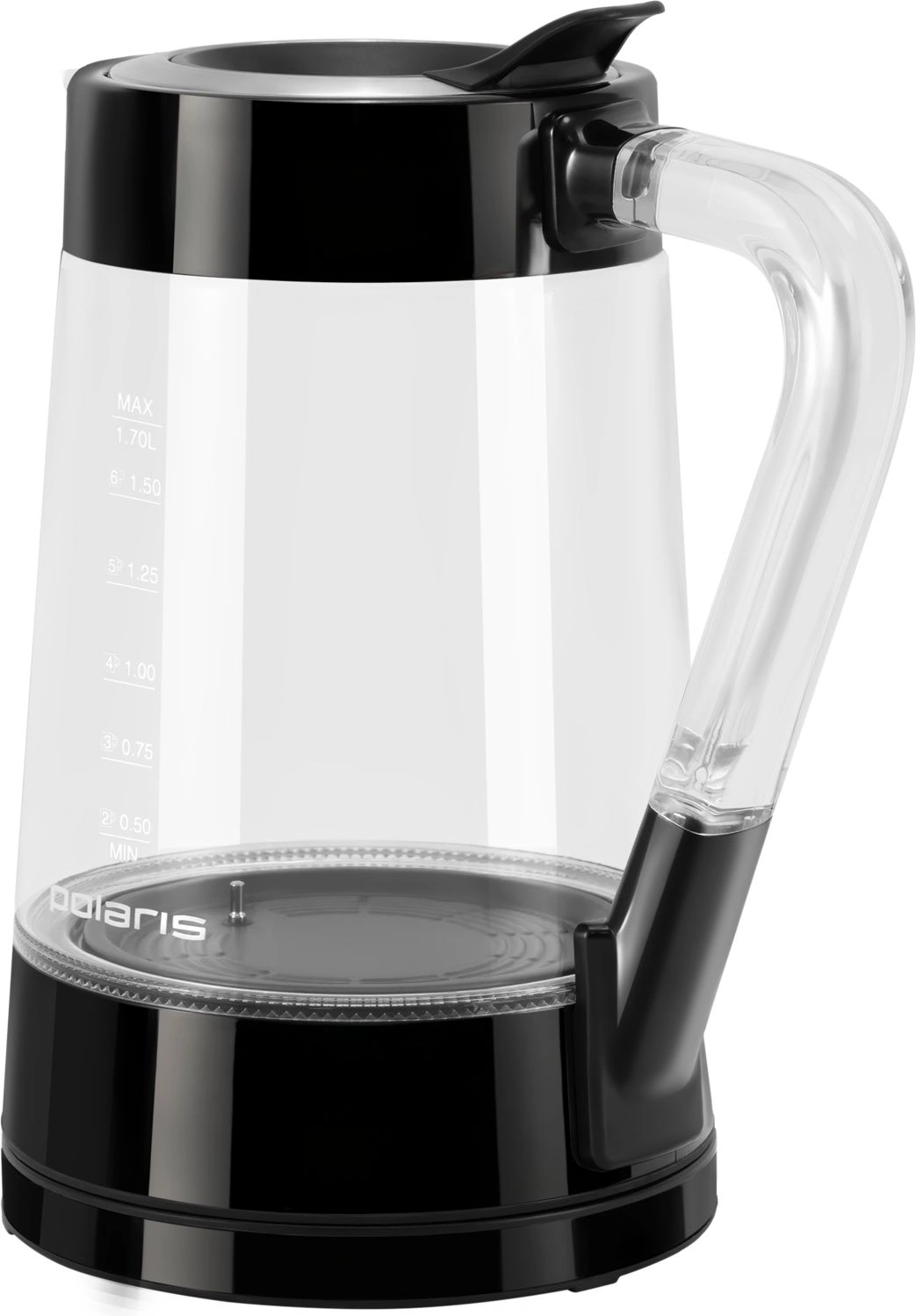 Чайник электрический Polaris PWK 1715CGLD 1.7л. 2200Вт черный корпус: стекло/пластик — миниатюра 11