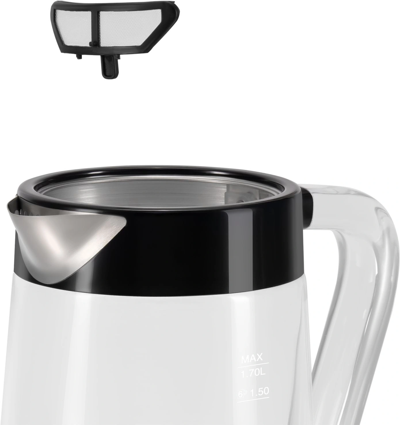 Чайник электрический Polaris PWK 1715CGLD 1.7л. 2200Вт черный корпус: стекло/пластик — миниатюра 9