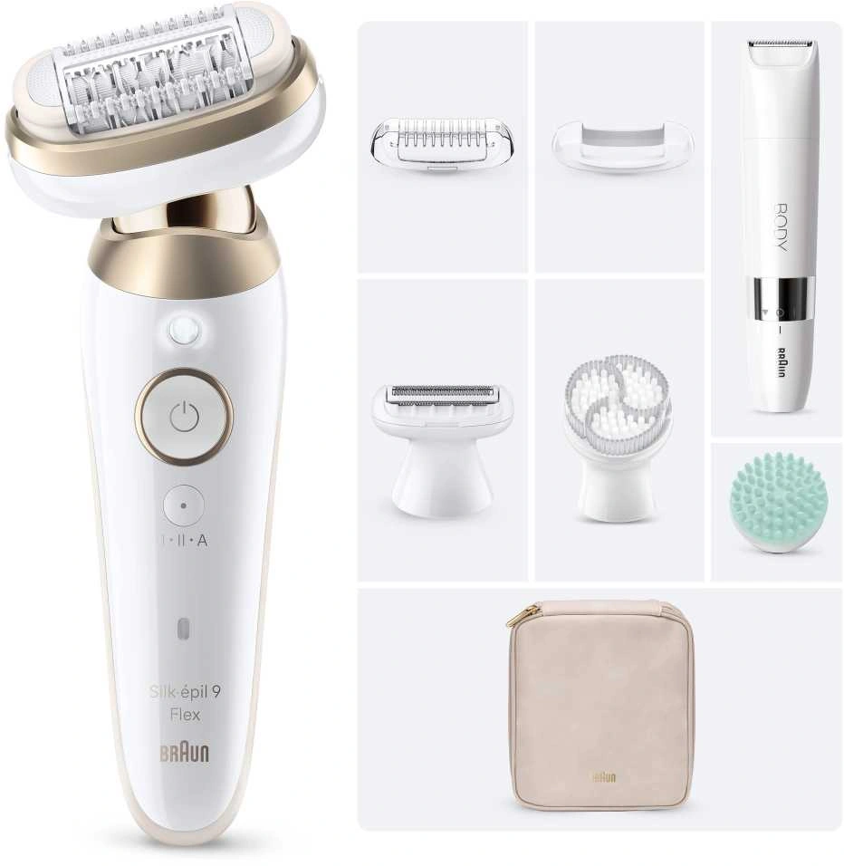Эпилятор Braun SES9-481 3D GLD скор.:2 насад.:6 от аккум. белый — миниатюра 2