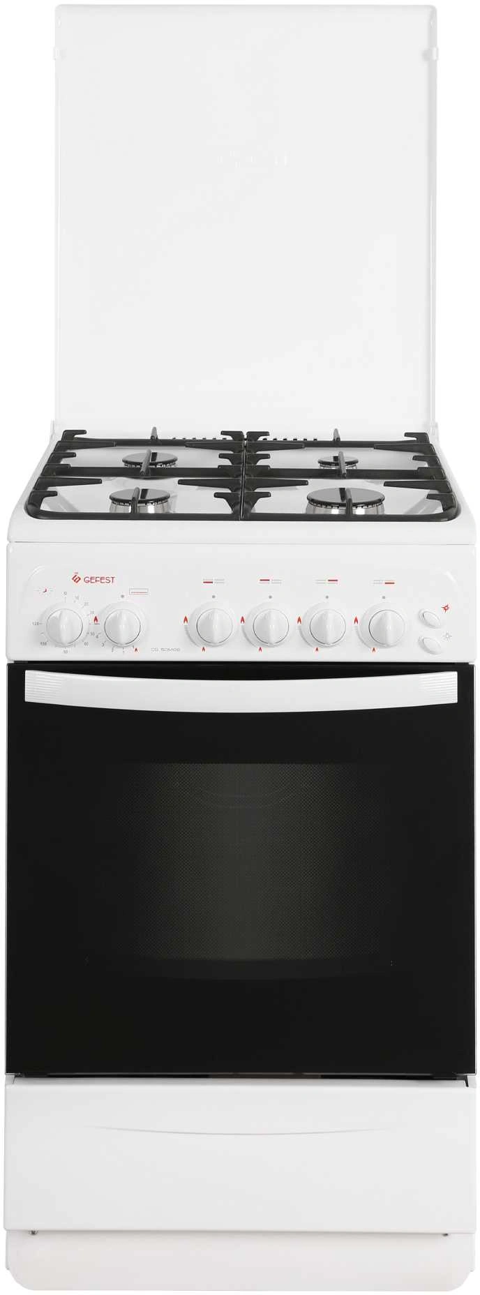 Плита Газовая Gefest CG 50М06 белый (металлическая крышка) реш.чугун — фото 1