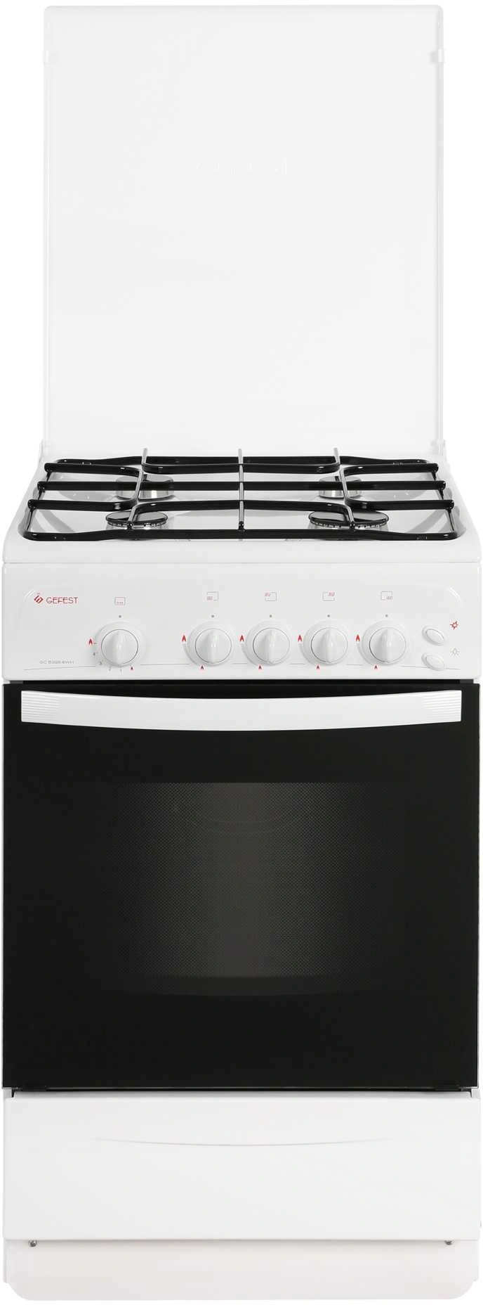 Плита Газовая Gefest GC 532E4WH белый (металлическая крышка) реш.сталь