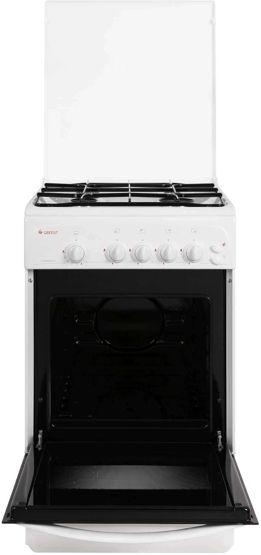 Плита Газовая Gefest GC 532E4WH белый (металлическая крышка) реш.сталь — миниатюра 2
