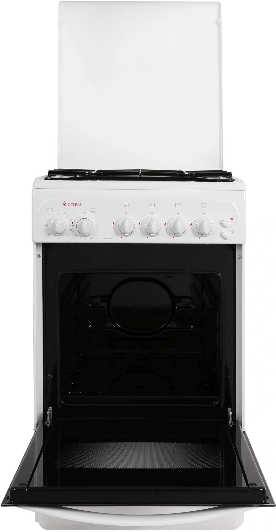 Плита Газовая Gefest GC 532E5WH белый (эмалированная крышка) реш.сталь — миниатюра 2