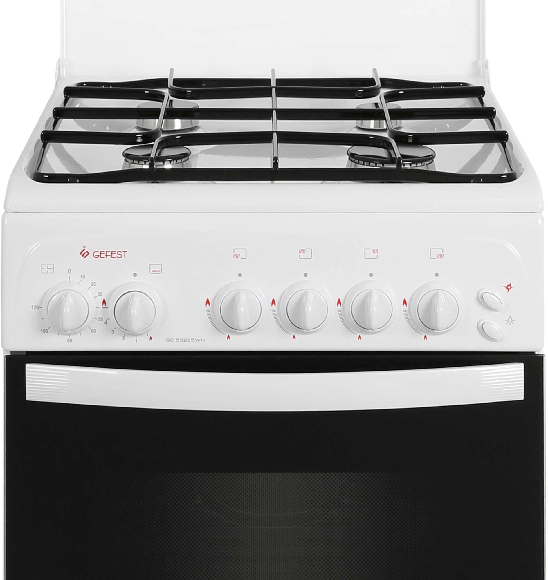 Плита Газовая Gefest GC 532E5WH белый (эмалированная крышка) реш.сталь — миниатюра 7