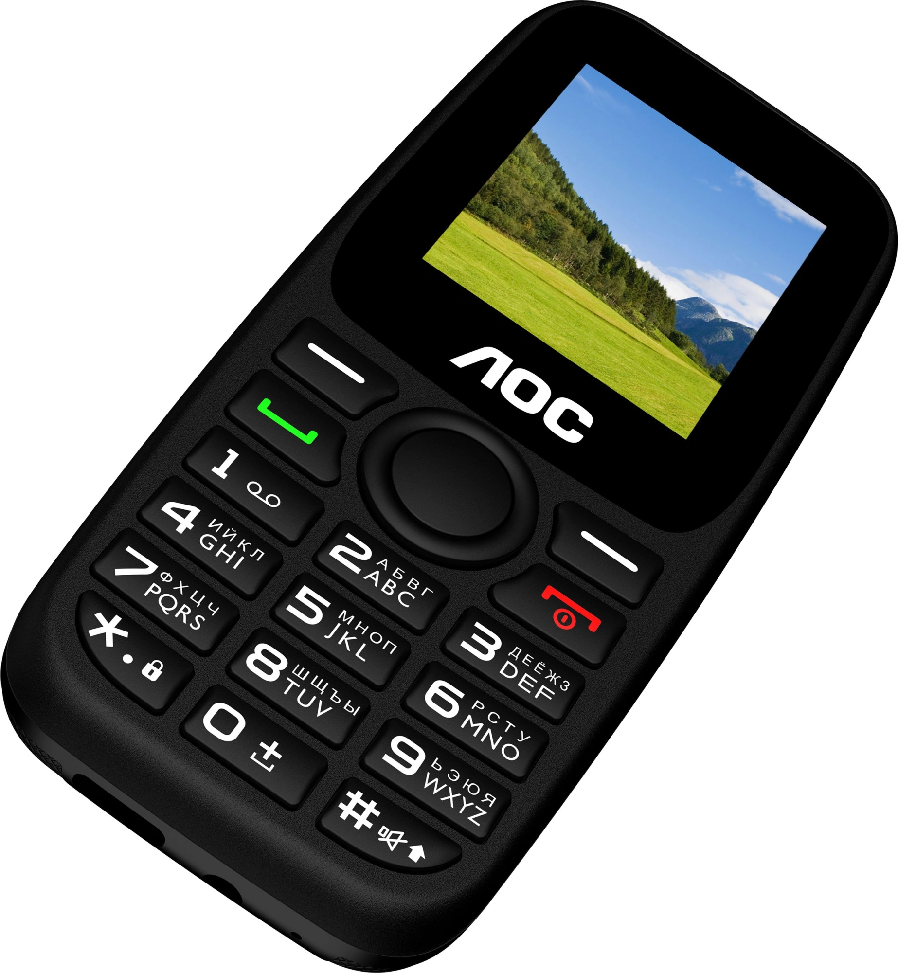Мобильный телефон AOC 170 A черный моноблок 2Sim 1.77" 128x160 RTOS GSM900/1800 FM — миниатюра 4