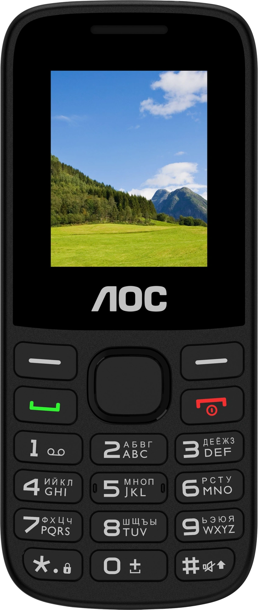 Мобильный телефон AOC 175 A черный моноблок 2Sim 1.77" 128x160 RTOS 0.08Mpix GSM900/1800 FM microSD max32Gb — фото 1