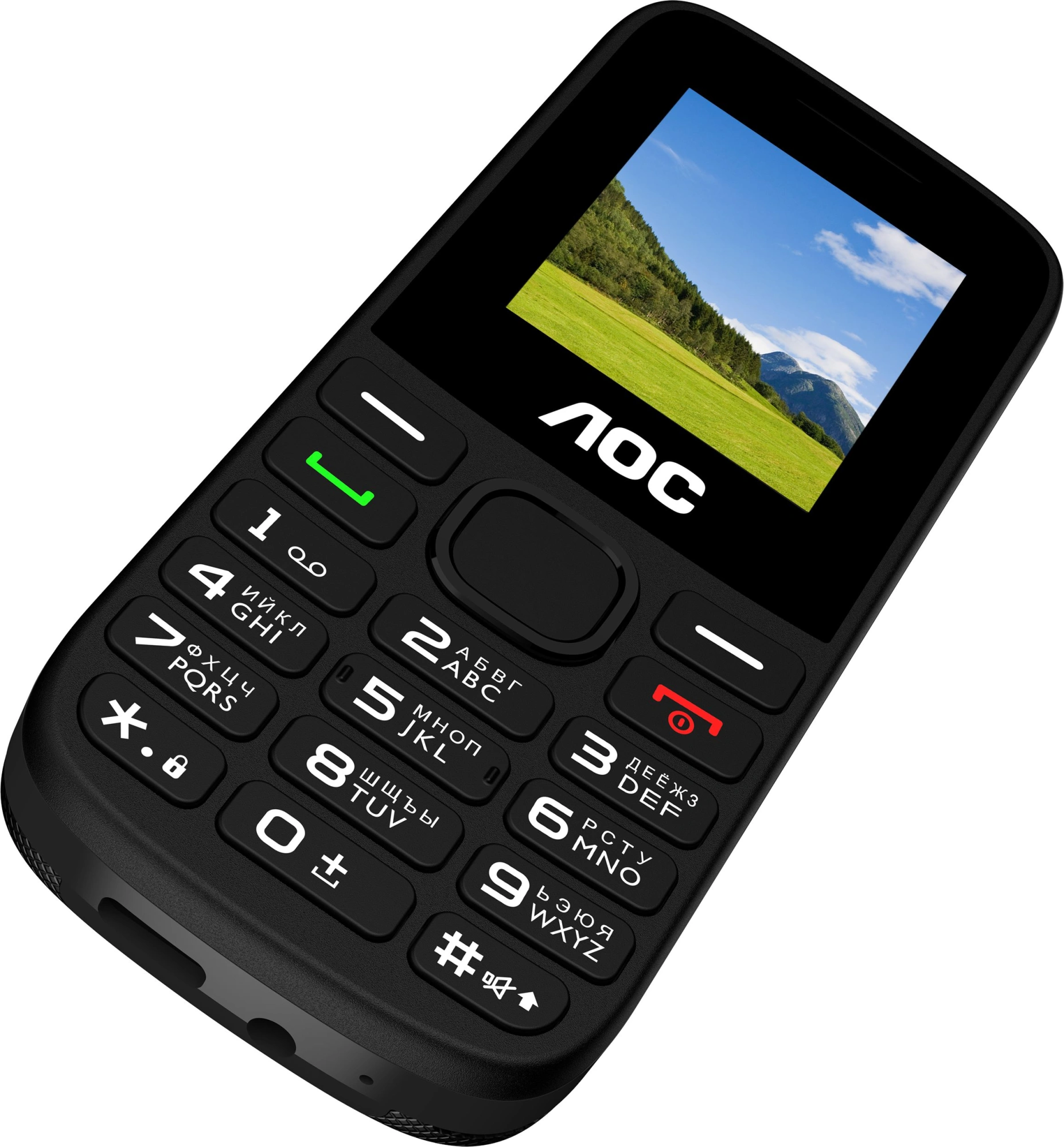 Мобильный телефон AOC 175 A черный моноблок 2Sim 1.77" 128x160 RTOS 0.08Mpix GSM900/1800 FM microSD max32Gb — миниатюра 4