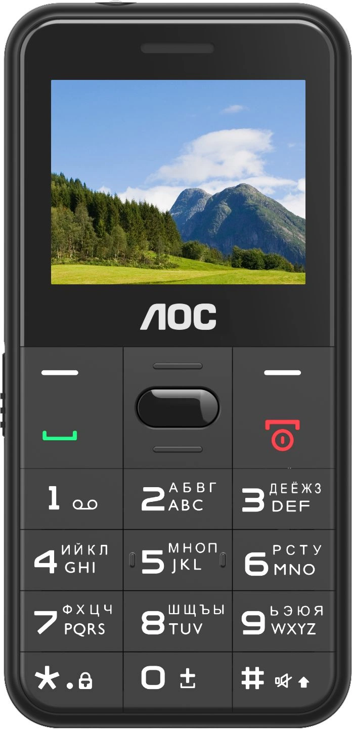 Мобильный телефон AOC 205 A черный моноблок 2Sim 2" 128x160 RTOS 0.08Mpix GSM900/1800 FM microSD max32Gb — миниатюра 7