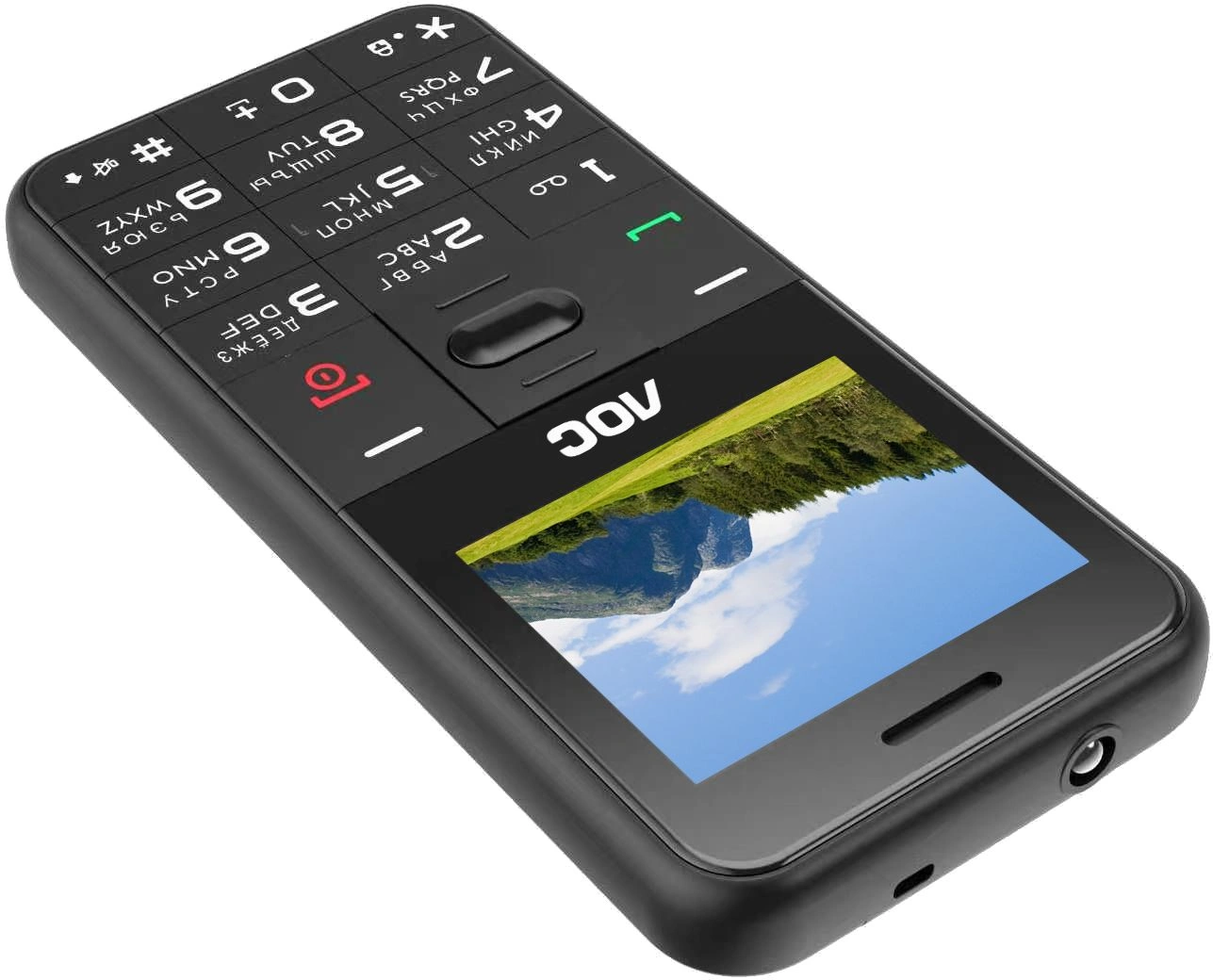 Мобильный телефон AOC 205 A черный моноблок 2Sim 2" 128x160 RTOS 0.08Mpix GSM900/1800 FM microSD max32Gb — миниатюра 2
