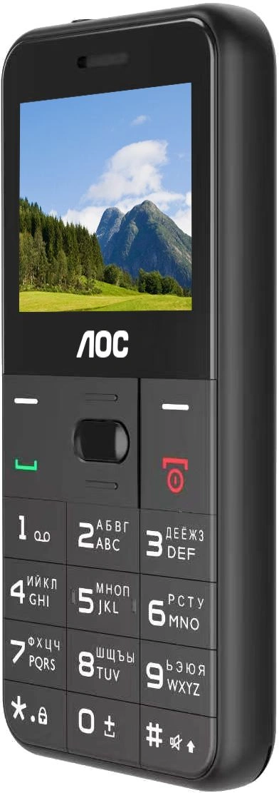 Мобильный телефон AOC 205 A черный моноблок 2Sim 2" 128x160 RTOS 0.08Mpix GSM900/1800 FM microSD max32Gb — миниатюра 4