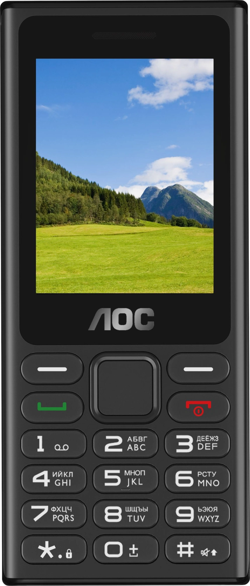 Мобильный телефон AOC 240 A черный моноблок 2Sim 2.4" 240x320 RTOS 0.3Mpix GSM900/1800 FM microSD max32Gb — фото 1