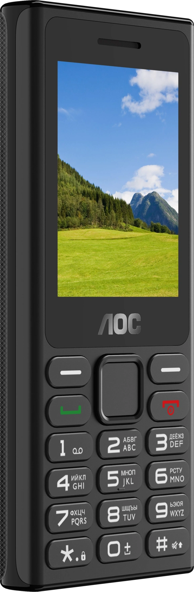Мобильный телефон AOC 240 A черный моноблок 2Sim 2.4" 240x320 RTOS 0.3Mpix GSM900/1800 FM microSD max32Gb — миниатюра 3