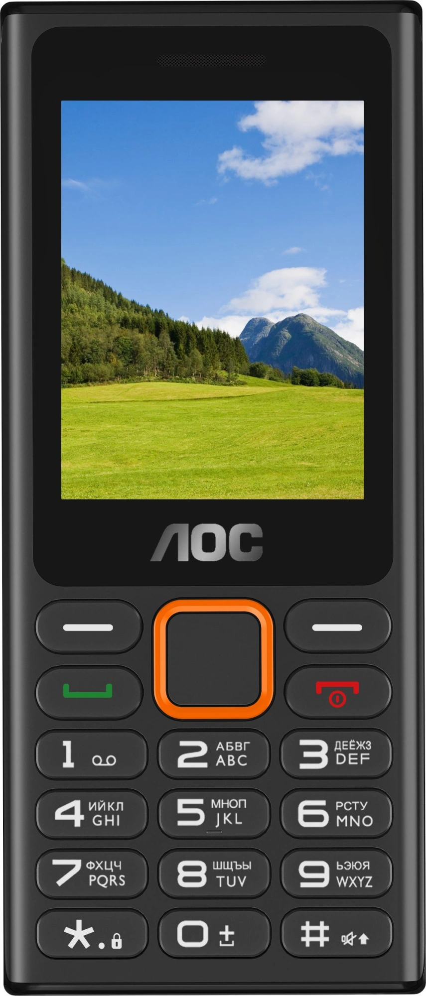 Мобильный телефон AOC 245 A черный моноблок 2Sim 2.4" 240x320 RTOS 0.3Mpix GSM900/1800 FM microSD max32Gb — фото 1