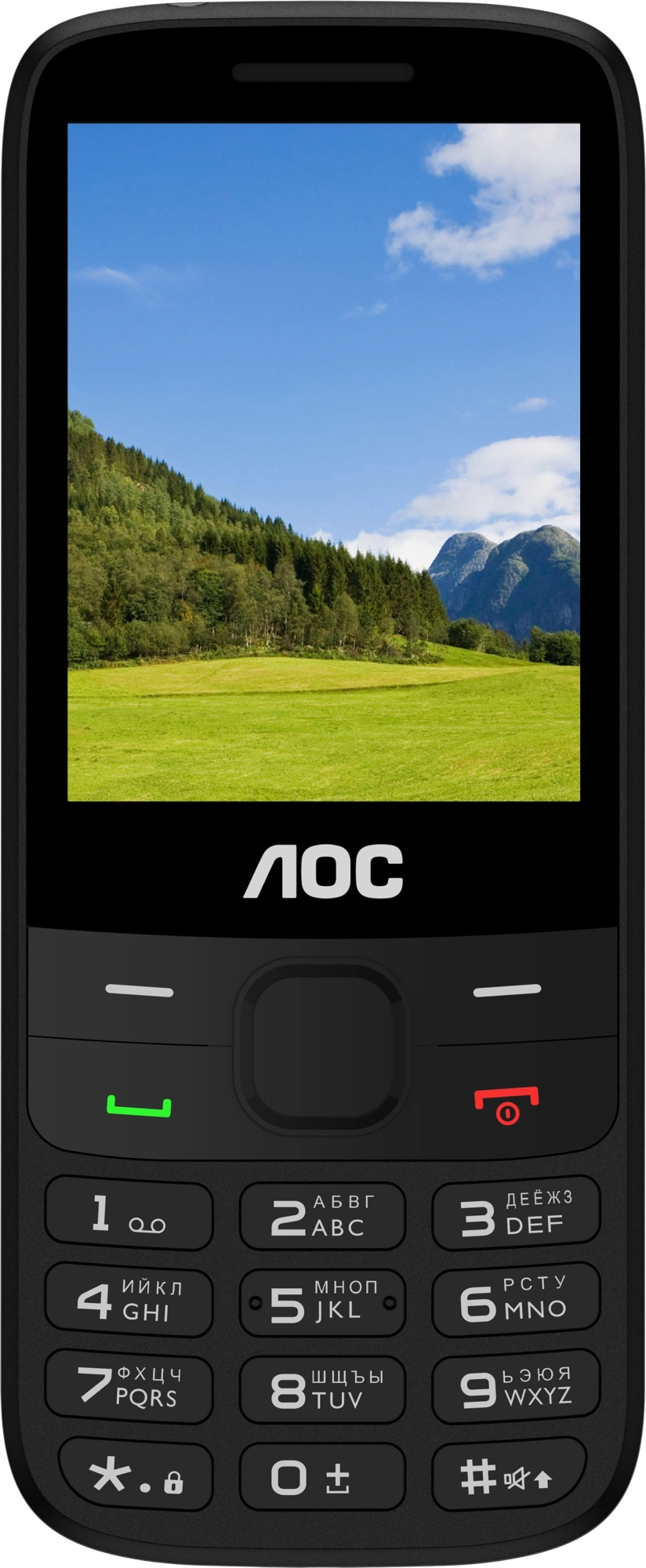 Мобильный телефон AOC 280 A черный моноблок 2Sim 2.8" 240x320 RTOS 0.3Mpix GSM900/1800 FM microSD max32Gb — фото 1
