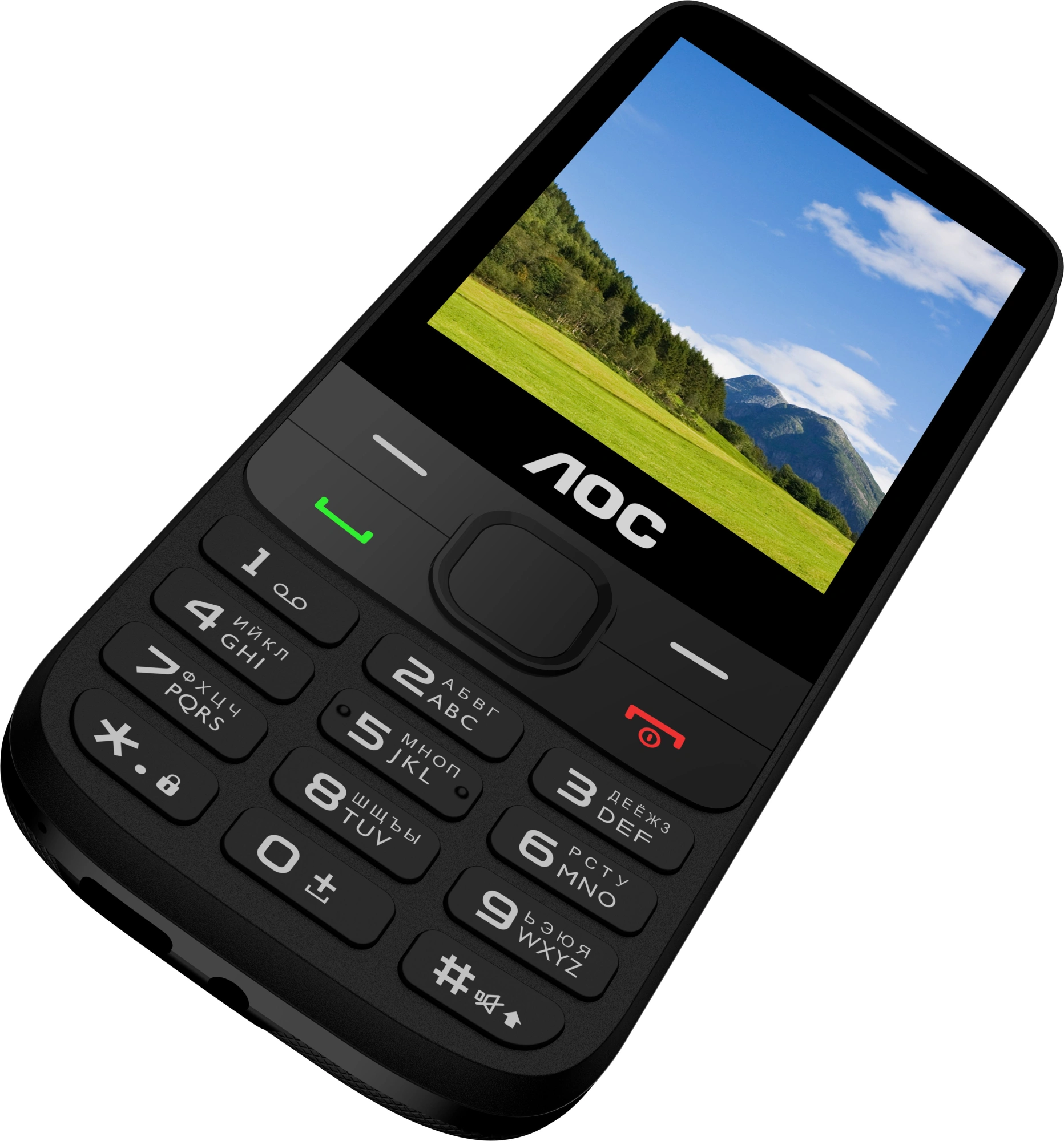 Мобильный телефон AOC 280 A черный моноблок 2Sim 2.8" 240x320 RTOS 0.3Mpix GSM900/1800 FM microSD max32Gb — миниатюра 3